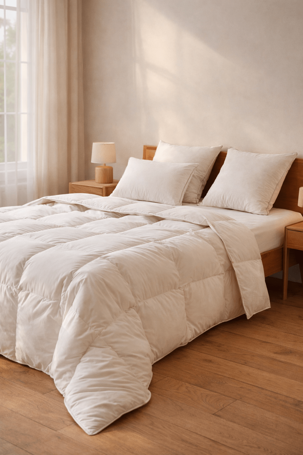 Couple dans un lit en laine Lanado